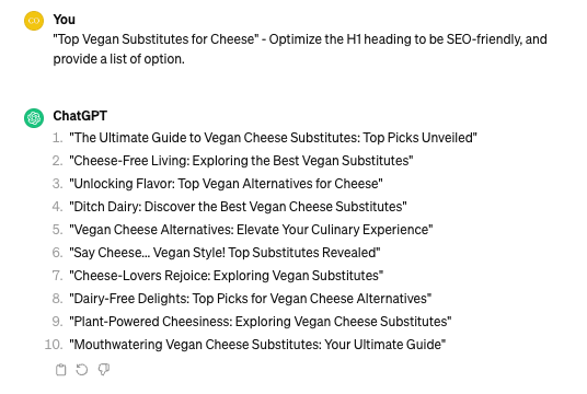 Optimise Existing H1 Headings