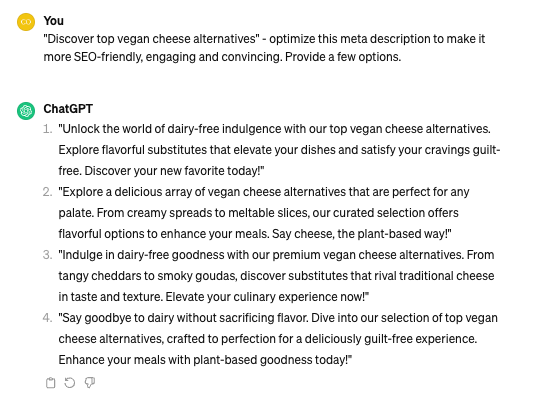 Optimise Meta Descriptions