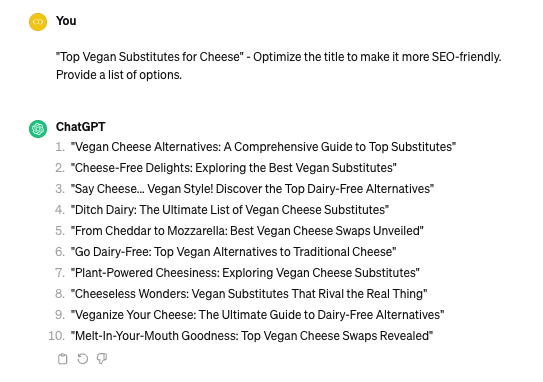 Optimising existing page titles